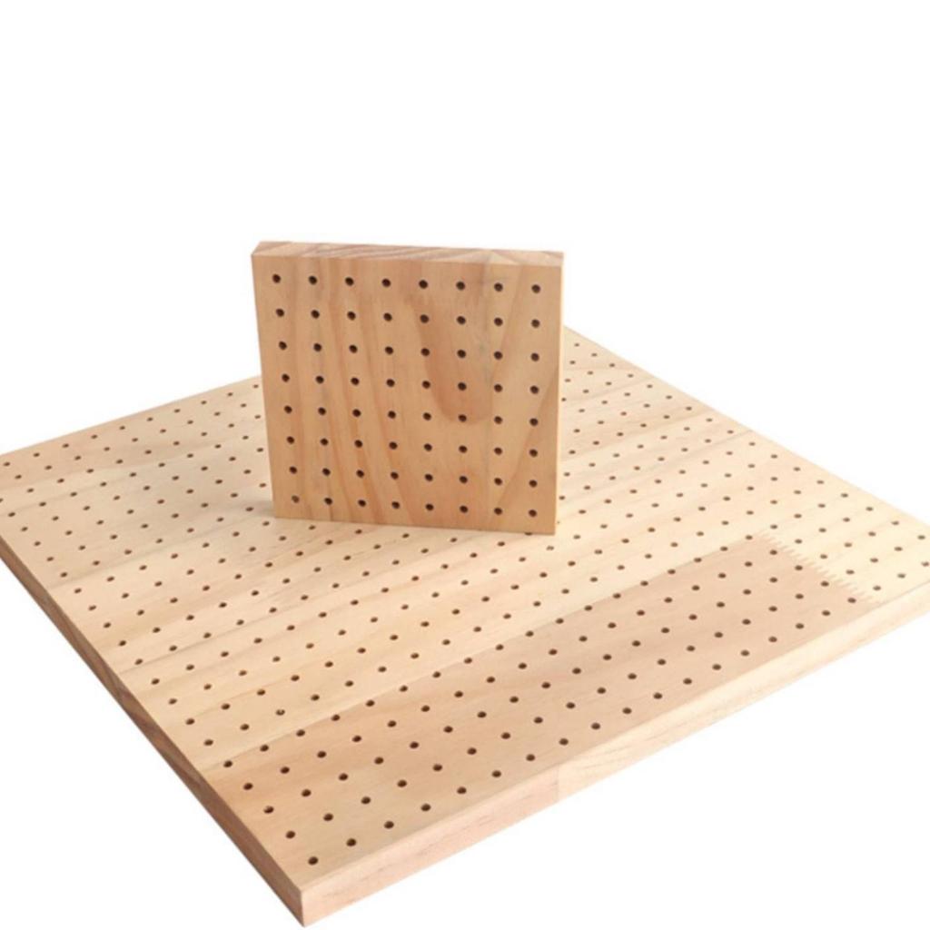 Pegboard Organizer Flat Wooden Positioning Board for DIY Crafters, Craft Workspace 11*11cm