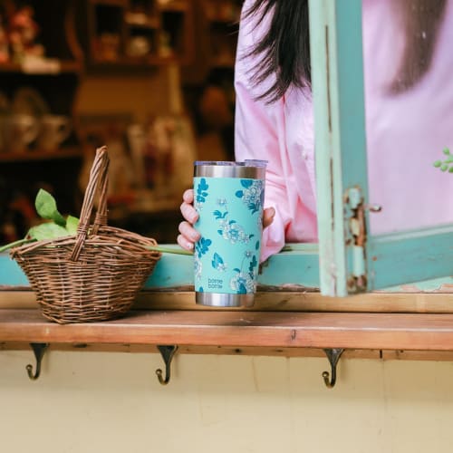 BOTTLE BOTTLE Tumbler with Lid, Spill-Resistant, 600ml Large Capacity Water Bottle, Double-Walled Stainless Steel Coffee Bottle, Vacuum Insulated, Kee