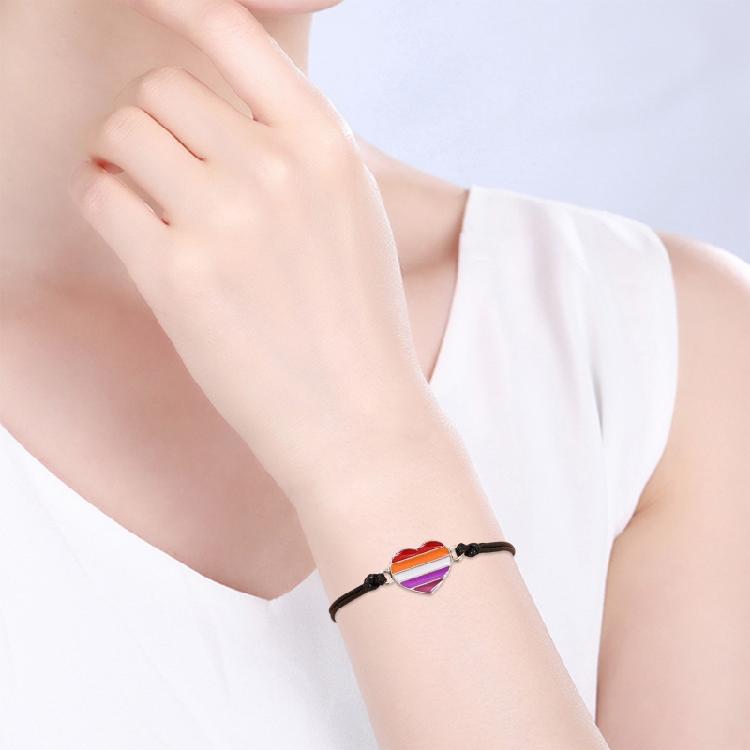 2x Minimalist Bracelet Rainbow Color Charm Wax Rope Bracelet Friendship Jewelry