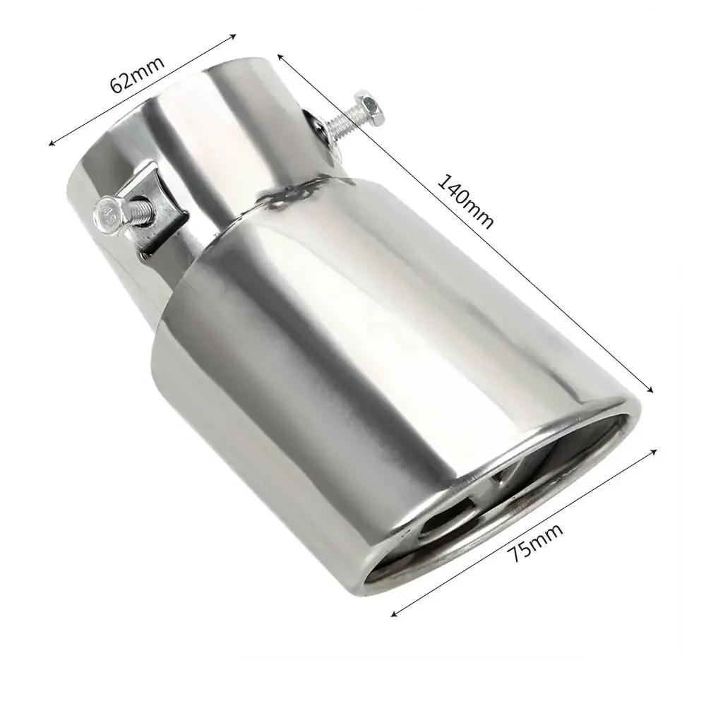Universalt Bil Bakre Rundt Eksosrør Hale Lyddemper Tips Krom Rustfritt Stål Bil Lyddemper Tips Erstatning Biltilbehør