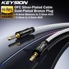 KEYSION 3.5mm/4.4mm Balance To 3.5mm Audio Cable Hi-end OFC Silver-plated HiFi Stereo Jack Male To Male AUX Extension Cord for Headphones Speaker