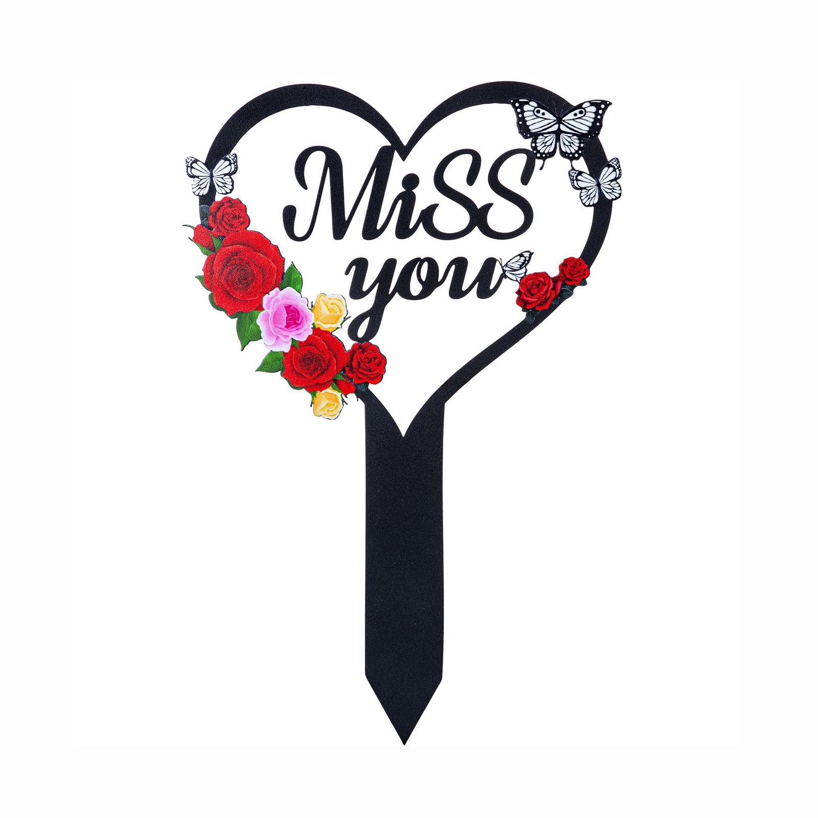 

Heart Shaped Memorial Garden Stake Outdoor Decorative Metal Yard Ornament for Memorials and Garden Decoration with Durable Construction One Size