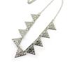 Les Trésors De Lily [N8789] - Silver 'Cléopatra' Designer Necklace (triangles)