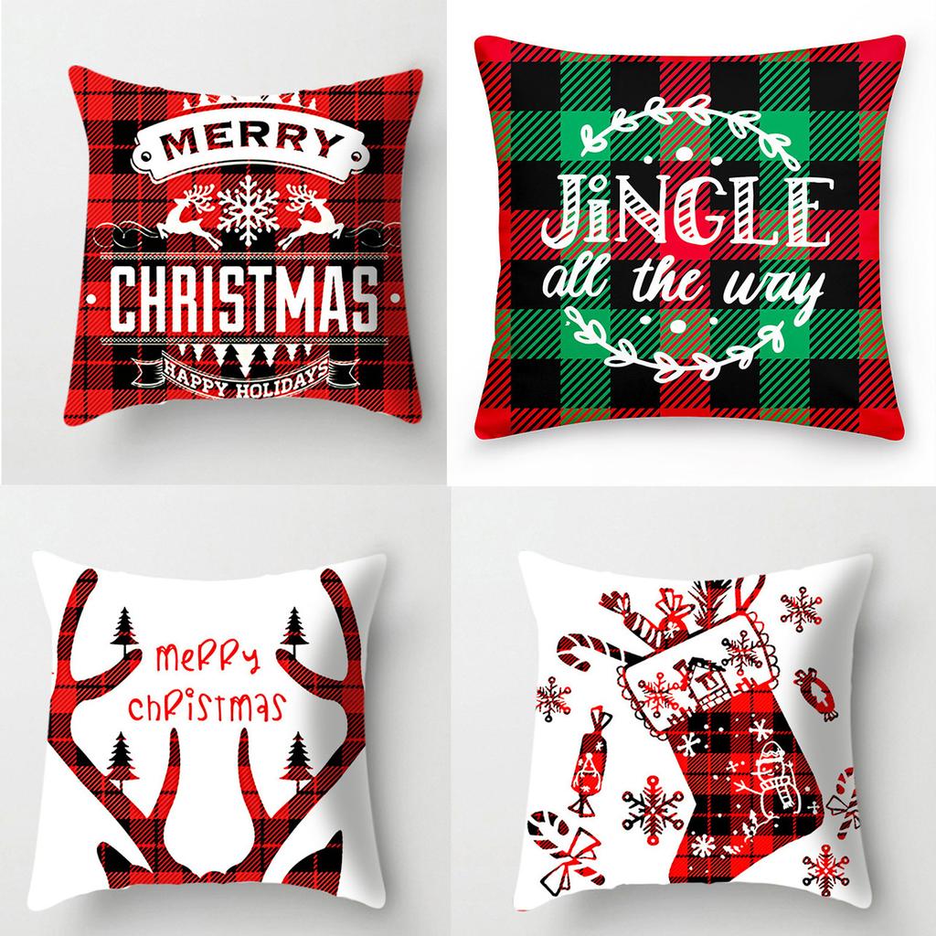 Popular Christmas Pillowcases for Holidays Santa Claus Linen Home Decoration Pillowcases