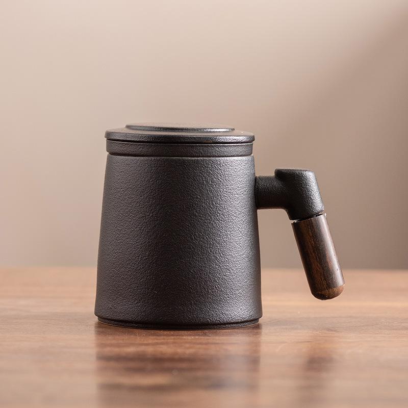 

Ceramic filter tea cup tea separation cup office mug ceramic cup with lid cup as a gift 401-500ml