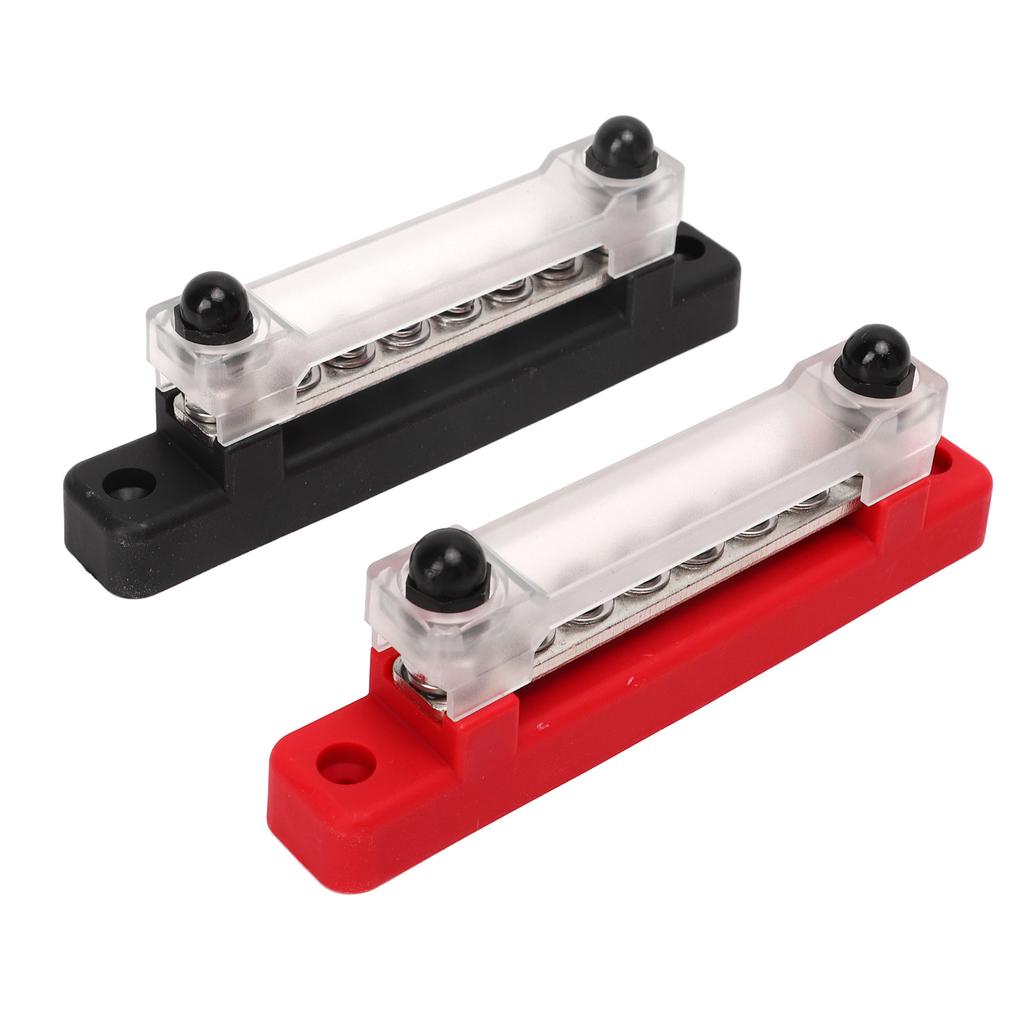 48V 150A 6 Terminal Bus Bar 2 Studs Battery Terminal Distribution Block with 12 Terminals for Car RV Boat