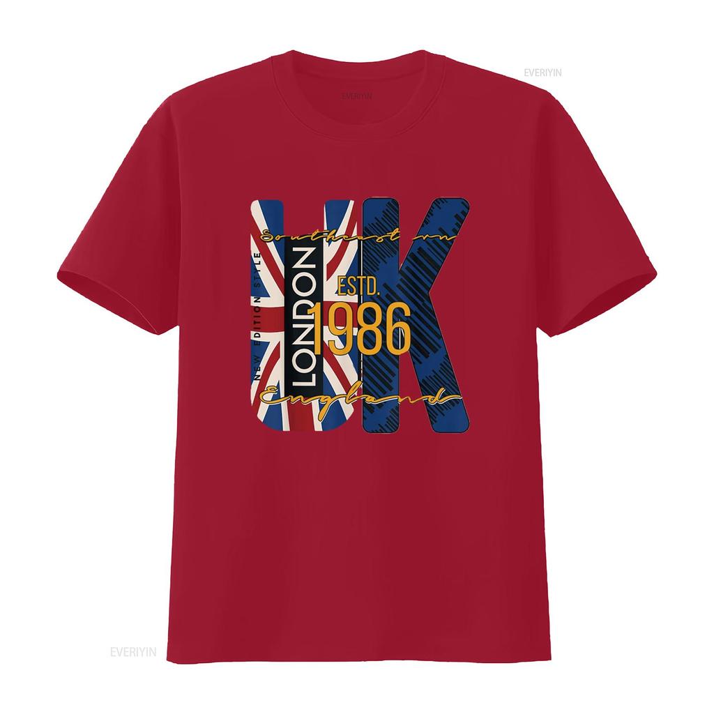 Großbritannien UK London Vereinigtes Königreich T-Shirt Schwarz X-Large Vintage Gewaschen Leicht Herren Oberteil Für Den Alltag Unisex