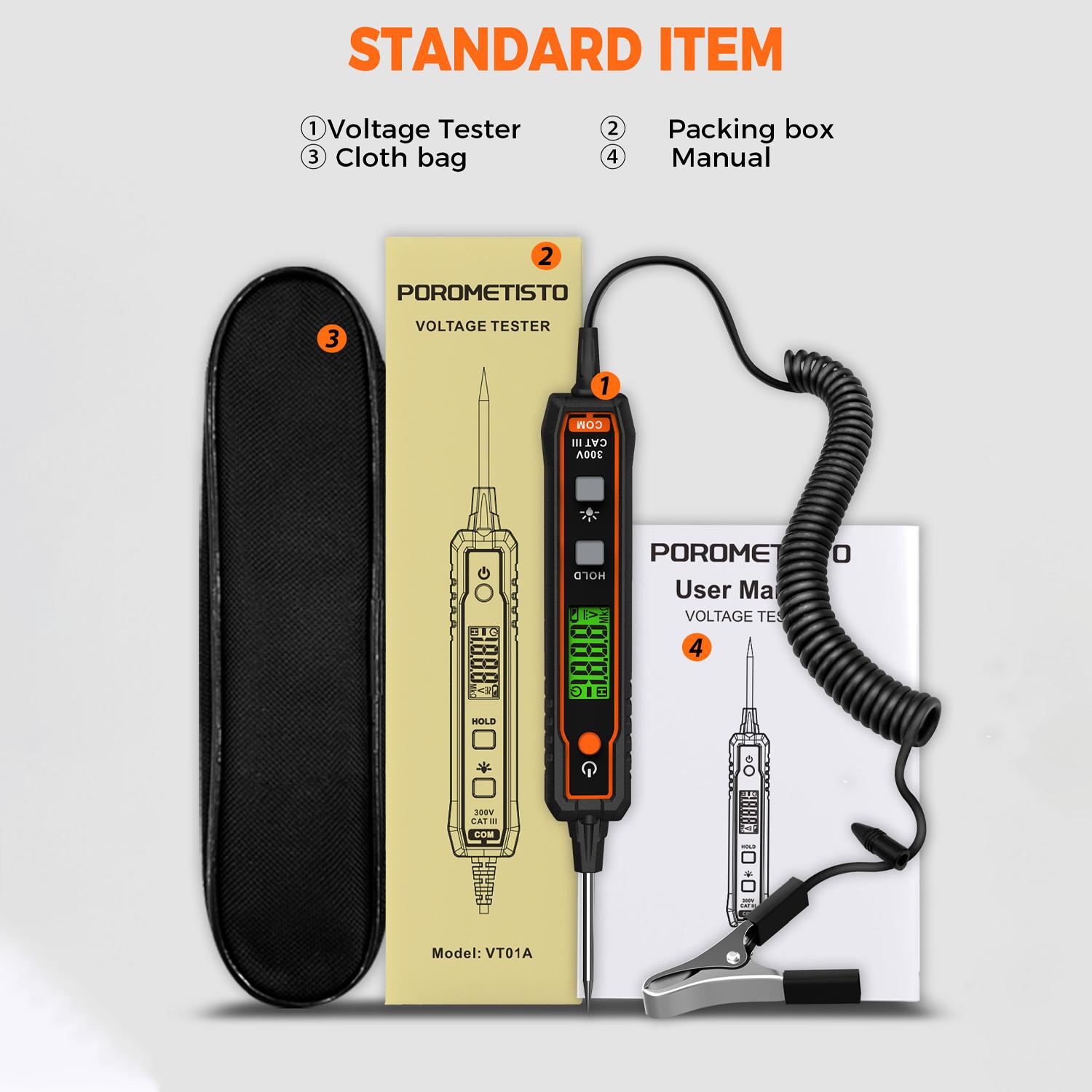 

Car Voltage Detector Pen DC100V Non-Contact Maintenance Circuit Tester Backlight Flashlight NCV Resistance Electrical Tester Pen