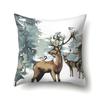 Polyester Pillowcase Automobile Decoration Home Printed Deer Pillowcase Waist Cushion Cover Car Cushion Head Cushion Cover