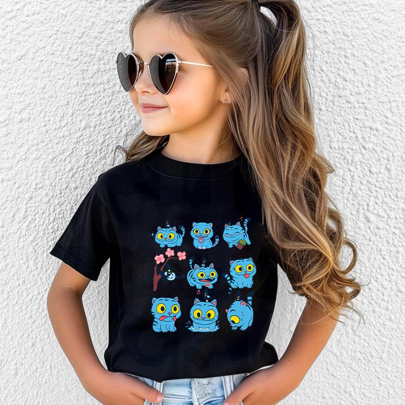 Kpop Korean Wave Witch Hunt printed T-shirt short sleeved children's clothing