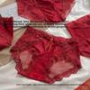Women's Year Red Beautiful Sexy Lace Breathable Comfortable Soft No Trace Briefs