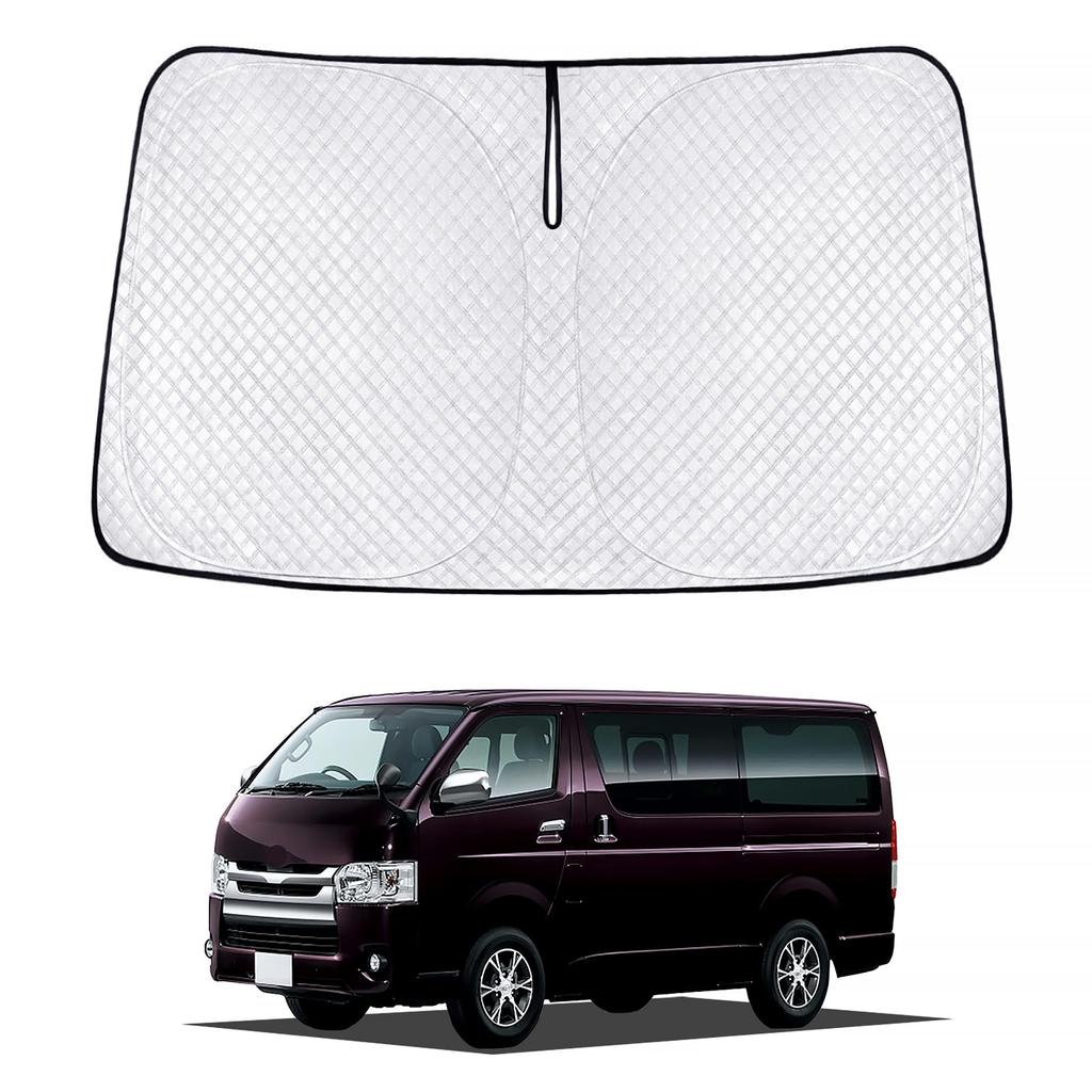 New Hiace 200 Series Widebody HAICE Windshield Car Shade UV Car Privacy Custom Part Sunshade, Wide, Vehicle-Specific Sunshade, Shade, Curtain,