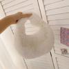 Faux Furs Shoulder Bag with Tie Zipper Casual Shoulder Bag Half Moon Purse Bag