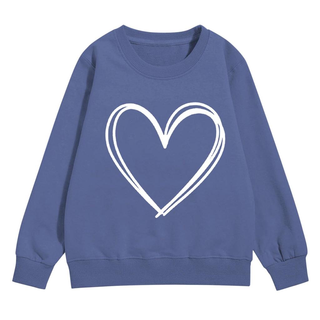 Girl's Sweatshirt, Long Sleeve, Neck Pullover, Cute Loose Neck Sweatshirt