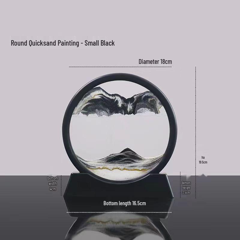 3D Quicksand Hourglass Ornament for Desktop or Wine Cabinet Decor