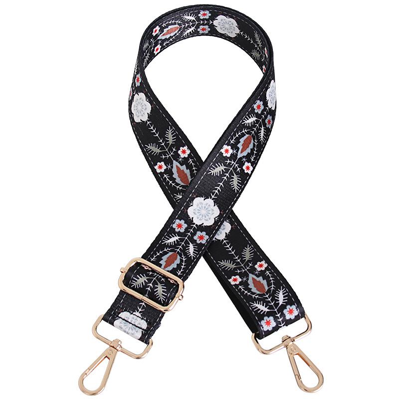 

Аксессуар-ремень с принтом, широкий, для ношения через плечо; Красочный регулируемый ремень на одно плечо. One Size чёрный