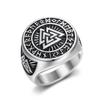 Ring retro men's Celtic knot ring Viking Nordic triangle symbol valknut ring