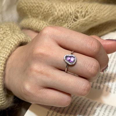 Eleganter lila Kürbisring für Damen: Frischer, Zarter und Modisch Luxuriöser Schmuck