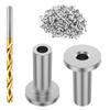 100 Set Steel Cable Railing Protector Sleeves Cable Railing Hardware Sleeves Simple Installation Suitable for Wood Posts