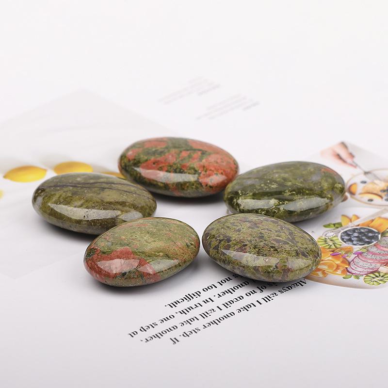 Natural Raw Crystal Hot Compress Stone: Beauty Massage SPA Essential Oil Desktop Ornament