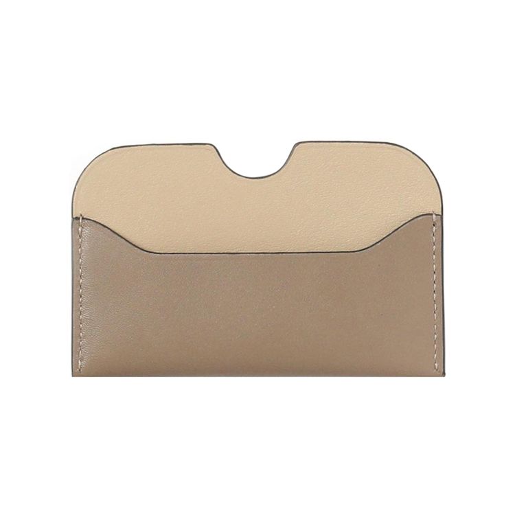 Acne Studios Printed Color Block Leather Card Holder Unisex Accessories Brown CG0155