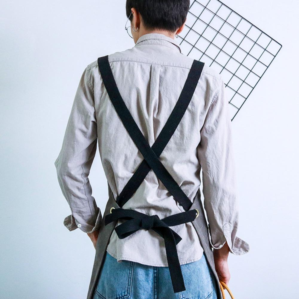Household Work Apron Multi-Pocket Cooking Aprons Portable BBQ Aprons  Grilling