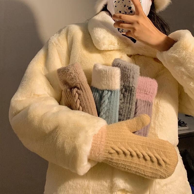 Korean Style Couple Winter Warm Gloves