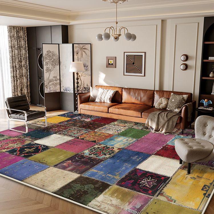Boho Retro Carpet for Living Room Geometric Decoration Luxury Bedroom Bedside Rug 200x300 Foldable Non-slip Soft Mat Washable