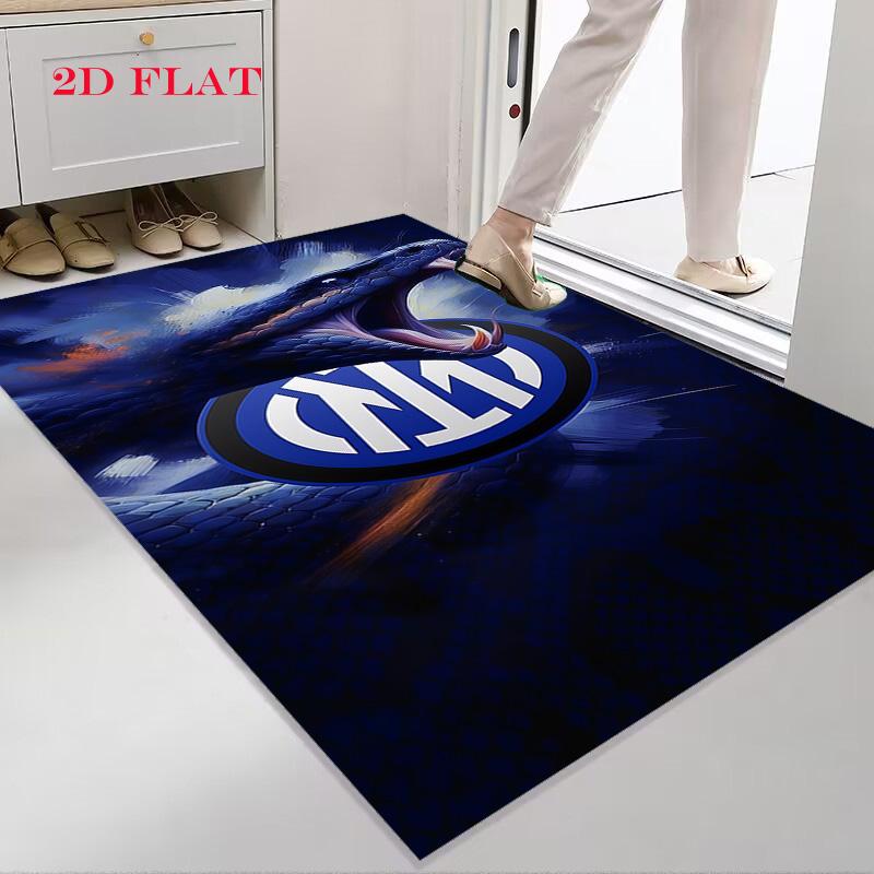 Inter Milan Logo Carpet Rug for Living Room Bedroom Home Sofa Decoration,Kids Play Nonslip Floor Mat