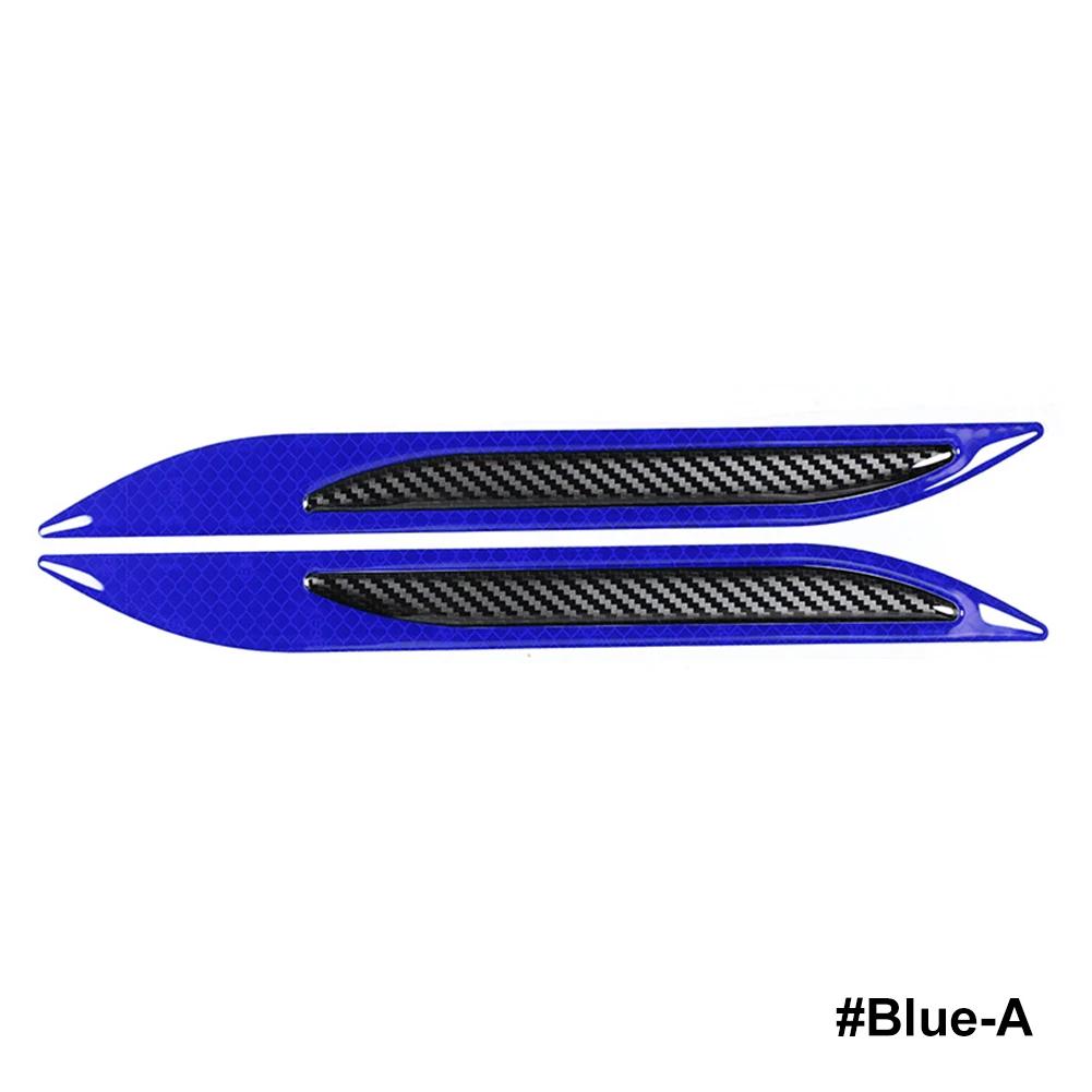 2 szt. Uniwersalne naklejki samochodowe z włókna węglowego na zderzak, odblaskowe paski, ciężarówka, motocykl, naklejki ostrzegawcze anty-zarysowania