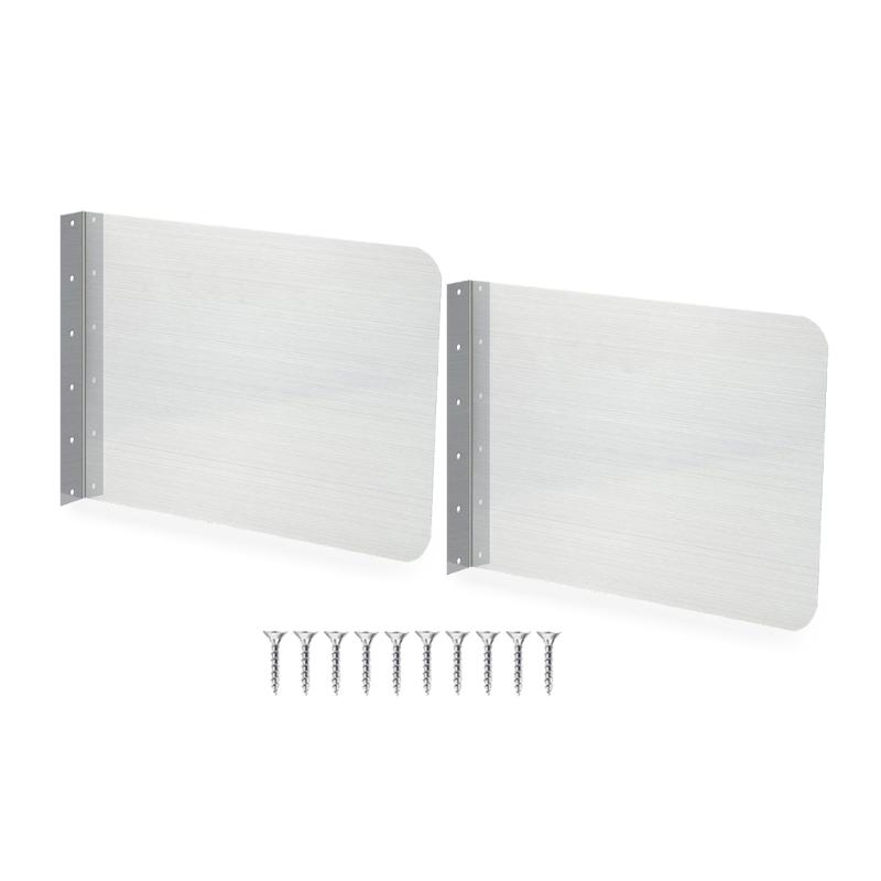 2 Pcs Kitchen Sink Splash Guard Metal Splashback Rustproof Side Splash Guard Home Pool Sink Guard Easy To Install