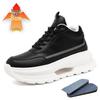 8CM Height Increasing White Dad Sneakers, Thick Sole Retro Casual for Spring and Autumn