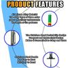 Car Tire Tread Depth Gauge, Tire Tread Gauge Color Coded, Professional Tire Thread Depth Meter Tool in 32nds, Suitable for Most Car Models (1 PCS)