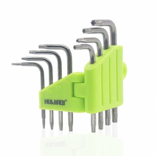Torx Screwdriver T6 T8 T9 T10 T5 Hexagonal Star Screwdriver with Magnet Hex Lobe Torx Wrench Set L Type Compatible with Tamper-proof Screws Set of 8 P