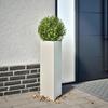 VidaXL Planter White Triangular 30x26x75 Cm Steel 851145