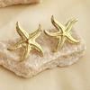 Starfish Pearl Drop Earrings for Women Exquisite Vintage Gold Color Dangle Earrings Ear Studs Simple Versatile Jewelry Gift 2025