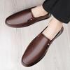 Black Shoes Men  Soft  Man Shoes High Quality Casual Genuine Leather Boat Shoes Men Flats  Driving Shoes