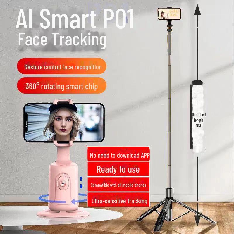 360° AI Face Tracking Gimbal Stabilizer for Smooth Live Streaming