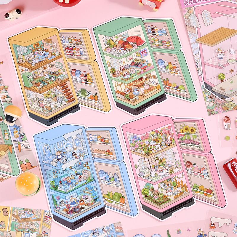 3D Landscape Stickers Underwater World Summer Stall Cute Journaling Scrapbooking