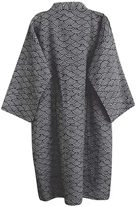 Yukata One Room Makeup Japanese Front Easy To Put On and Take After Married Black Bathrobe, Jinbei, Style, Piece, Wear, Loungewear, Wear, Nightwear,
