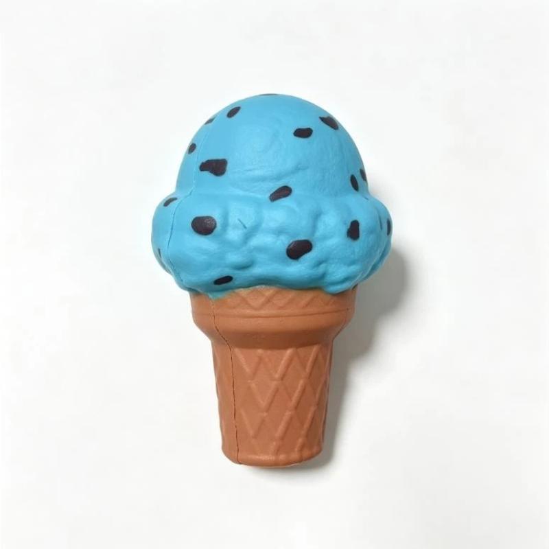 1/3Pcs Soft Simulated Blue Ice Cream Squeeze Toy Stress Relief Slow Rebound Fidget Toys Home Decor Friends Best Gift Anti-Stress