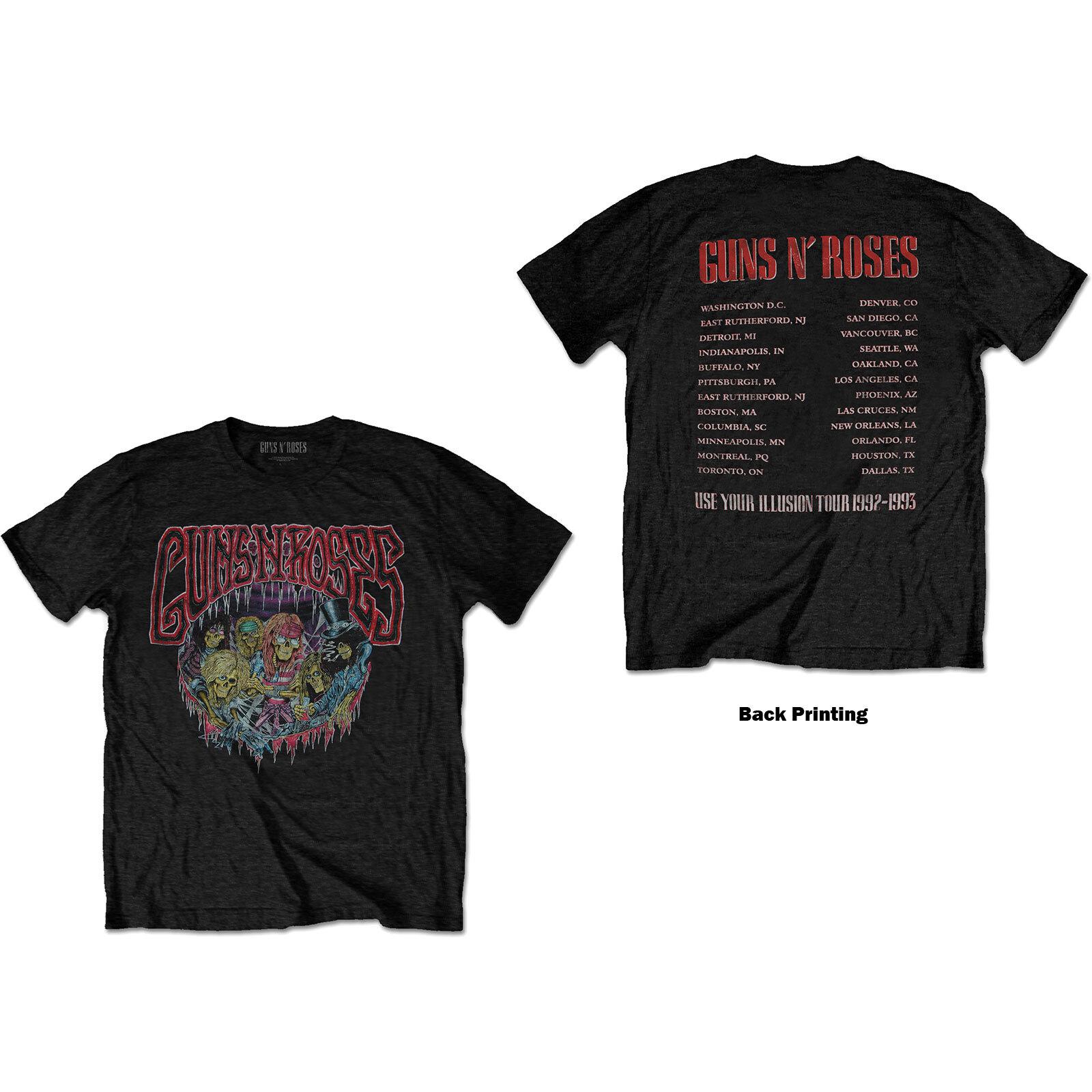 Guns N  Roses Unisex T-Shirt Illusion Tour L