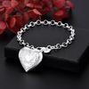 Charm Heart Shaped Frame Bracelet Photo Frame Pendant Bracelet Women Fashion and Wedding Jewelry for Various Occasion