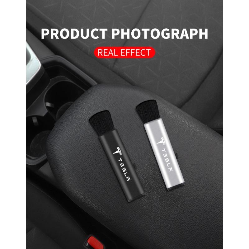 1Pcs Car Interior Cleaning Brush Telescopic Small Soft Brush Accessories For Tesla Model S Model X Model Y Model 3 Roadster SpaceX