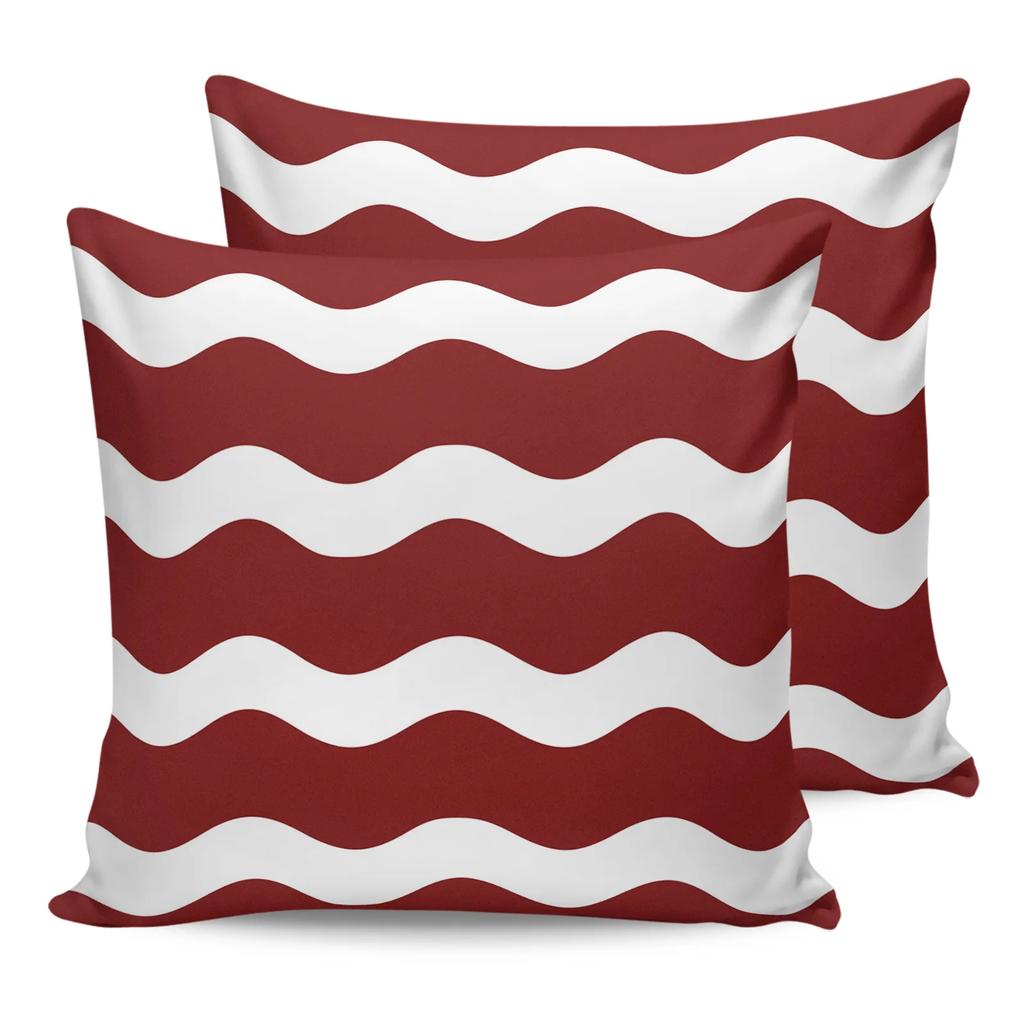 2/4 STÜCKE Outdoor Kissenbezug Rot Weiße Streifen Wasserdicht Dekorative Sofa Überwurf Kissenbezug Garten Terrasse Kissenbezüge