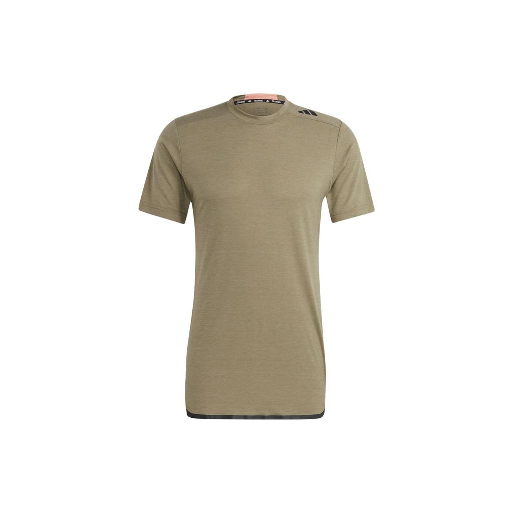 Adidas Designed For Pro Series Strength Logo Graphic Tee Men Tops Olive-Green IL1457