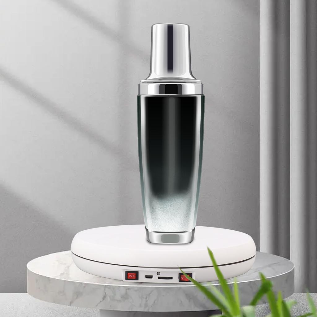 Electric Rotating Display Table LED Light 25cm Noiseless 20kg Load Capacity Turntable Display Stand for Jewelry