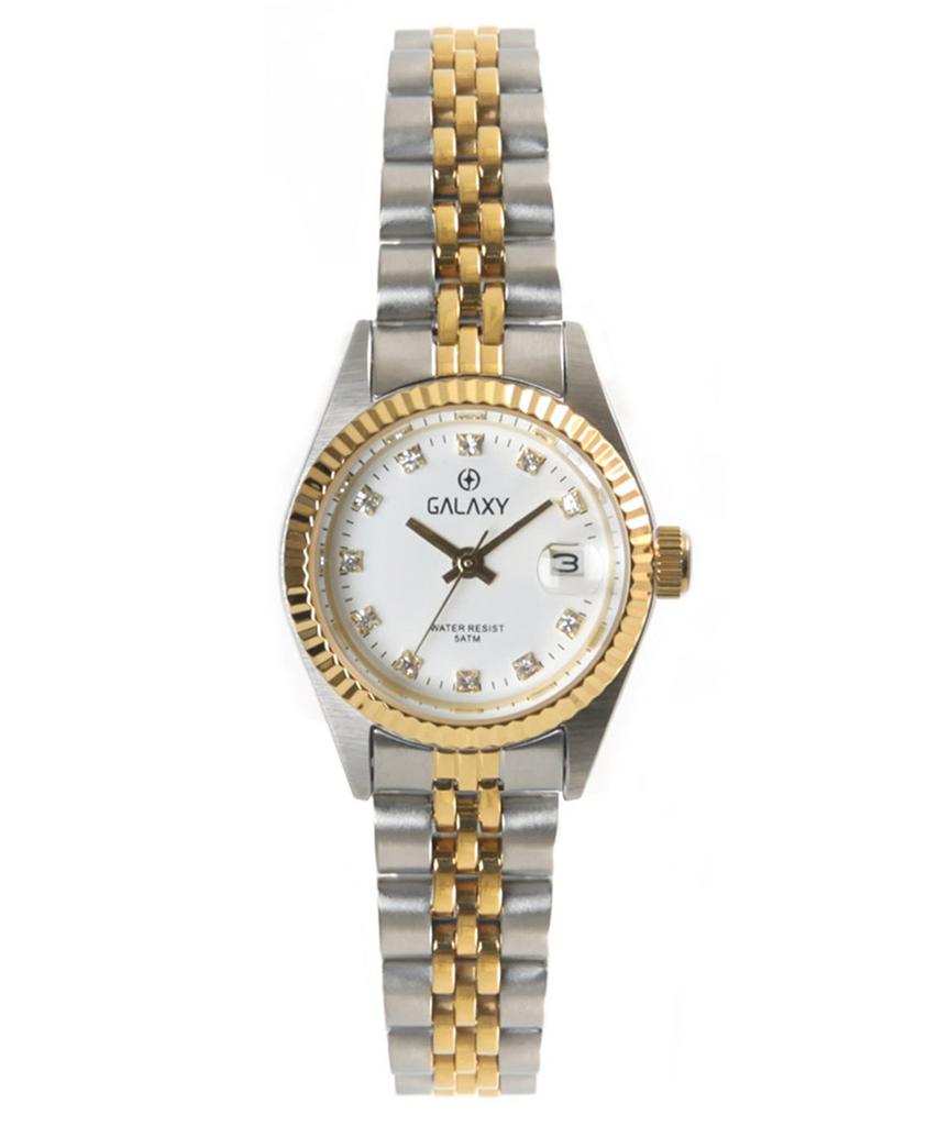 Gaelleogsi 5 Atm Couple Watch Women'S Metal Wristwatch Qt7013Fg