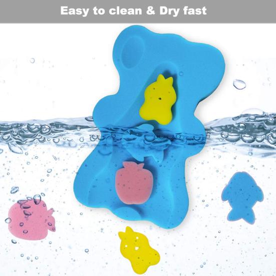 Ultra-soft Baby Bathing Sponge Mat Anti-slip Pad Infant Newborn Washing Cushion