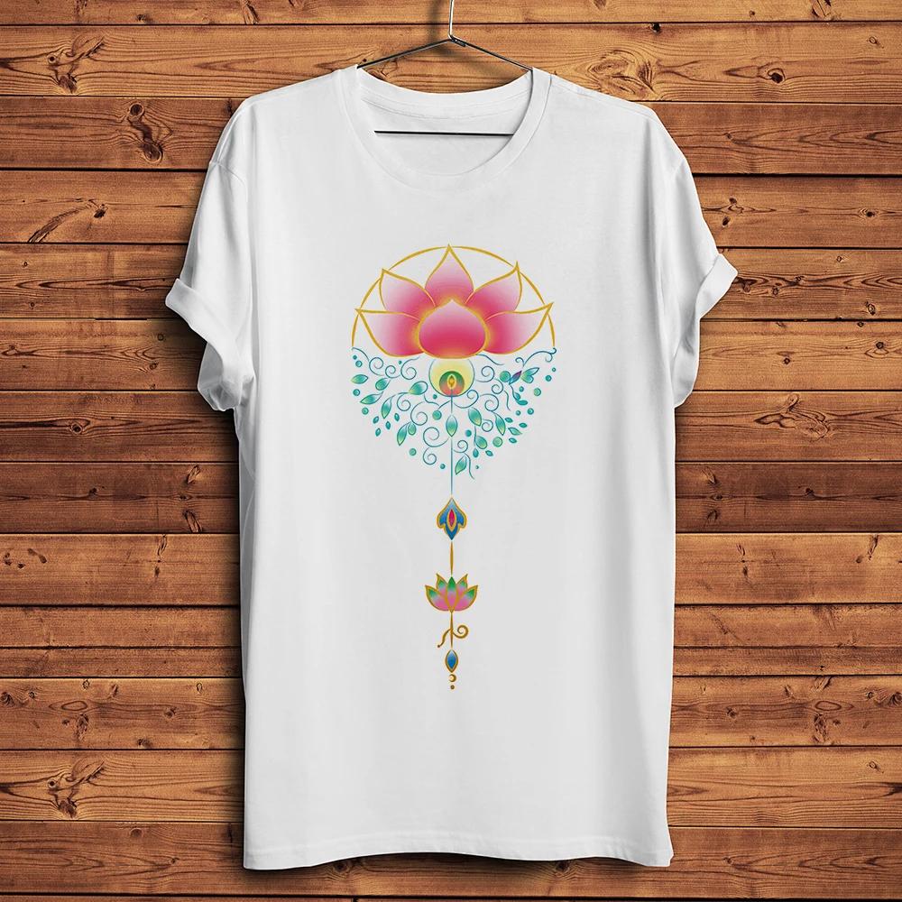 

Geometric Triangle Unisexdala Lotus FlowerNatural Style TShirtShort Sleeve Oneck TeeUnisex Streetwear TShirtBreathable Print S